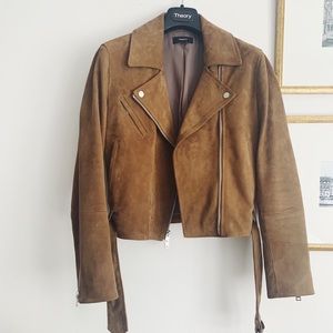 Theory Suede Moto Jacket